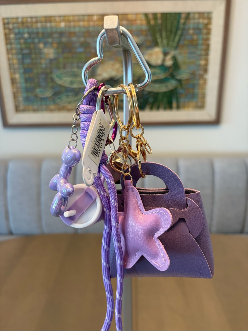 Purple Junk Charm Bag Charm NWOT